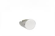 ANELLO DONNA MIGNOLO OPEN TONDO LISCIO RODIATO ARGENTO 925