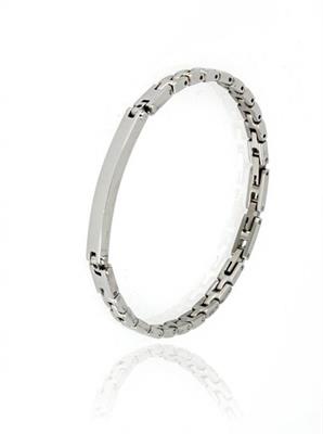 BRACCIALE ACCIAIO CON TARGA