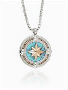 COLLANA ACCIAIO ROSA DEI VENTI