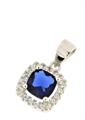CIONDOLO KATE QUADRATO 6X6 BLU ARG 925