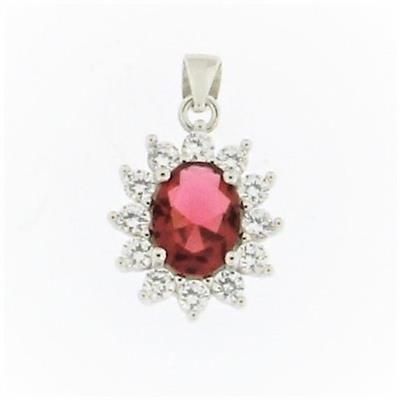 CIONDOLO OVALE ARGENTO 925%