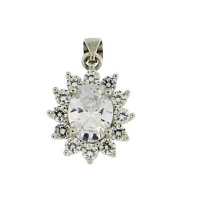 CIONDOLO OVALE ARGENTO 925%