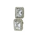 ORECCHINI KATE QUADRATI 6X8mm BIANCHI ARG.925%