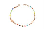 BRACCIALE ROSARIO C/PIETRE MULTICOLOR ARG. RAM