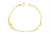 BRACCIALE ROSARIO DIAM 3 LISCIO ARG.DORATO