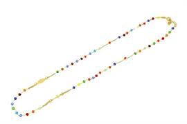 COLLANA ROSARIO GIROCOLLO C/PIETRE MULTICOLOR ARG 925
