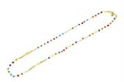 COLLANA ROSARIO C/PIETRE MULTI COLOR ARG.DORAT