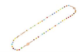 COLLANA ROSARIO GIROCOLLO C/PIETRE MULTICOLOR ARG 925