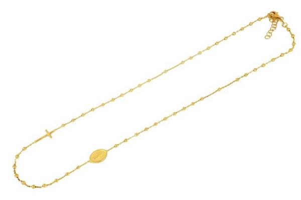 COLLANA ROSARIO DIAM 2.5 LISCIA ARG.DORAT
