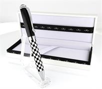 PENNA BIRO SCACCHI BIANCHI E NERI