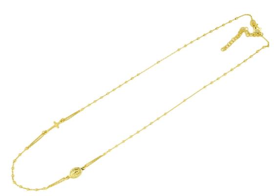 COLLANA ROSARIO GIROCOLLO DORATA mm2 cm53