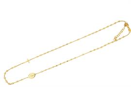 COLLANA ROSARIO mm3 cm45 GIROCOLLO SFACC DORATA