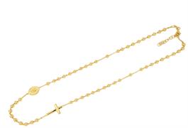 COLLANA ROSARIO GIROCOLLO DORATA mm4 cm50