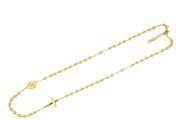 COLLANA ROSARIO GIROCOLLO DORATA mm4 cm50