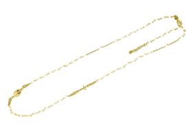 COLLANA ROSARIO GIROCOLLO DORATA CON PERLINE cm50