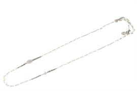 COLLANA ROSARIO GIROCOLLO RODIATA CON PERLINE cm53