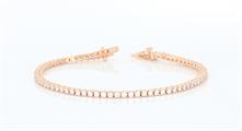 BRACCIALE TENNIS 2mm 18cm RAMATO CON PIETRE BIANCHE