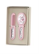 SET SPAZZOLA E PETTINE ORSO FIOCCO ROSA