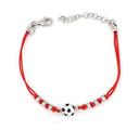 BRACCIALE BIMBO ARG CORDONCINO ROSSO CON PALLONE