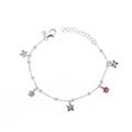 BRACCIALE BIMBO ARG BIANCO CON PENDENTI