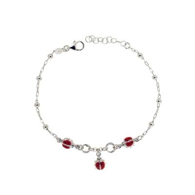 BRACCIALE BIMBO ARG RODIATO COCCINELLE