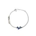 BRACCIALE BIMBO ARG RODIATO CON TARGA E AEREO SMALTAT0
