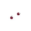 ORECCHINI BIMBA 2 COPPIE ARG BIANCO CON COCCINELLA