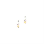 ORECCHINI BIMBA 2COPPIE ARG BIANCO CON ORSETTI PENDENTI