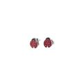 ORECCHINI BIMBA 2 COPPIE ARG 925 CON COCCINELLA SMALTATA