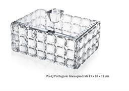 SCATOLA PORTAGIOIE IN CRISTALLO LINEA QUADRATI
