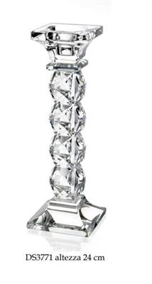 CANDELIERE H21 CRISTALLO PRISMI