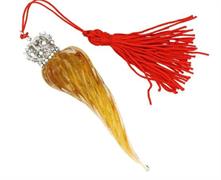 CORNO VETRO SOFFIATO AMBRA CM 10