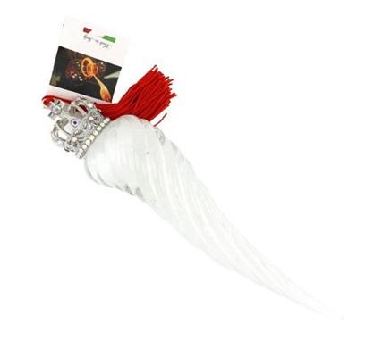 CORNO VETRO SOFFIATO BIANCO CM 20