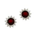 ORECCHINI 6MM ROSSO CONT.BIANCO BUCO ROD