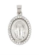 MEDAGLIA MIRACOLOSA 10X12 ZIRCONATA IN ARGENTO 925