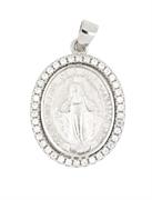 MEDAGLIA MIRACOLOSA 14X18 ZIRCONATA IN ARGENTO 925