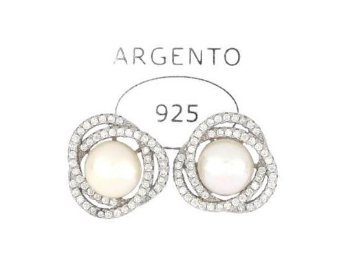 ORECCHINI PERLA D1.5 ZIRCONATI IN ARG.925%