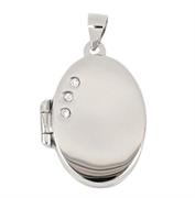 CIONDOLO PORTAFOTO OVALE cm2x1.5 ZIRCONATO ARG 925