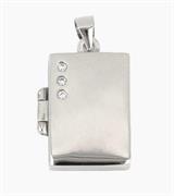 CIONDOLO PORTAFOTO RETT cm2x1.3 ZIRCONATO ARG 925