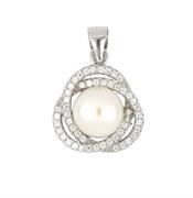 CIONDOLO PERLA D1.5 ZIRCONATO IN ARG.925%