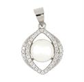 CIONDOLO PERLA D1.5 ZIRCONATO IN ARG.925%