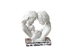 SACRA FAMIGLIA H 12 CON BASE ARGENTO