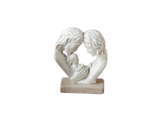 SACRA FAMIGLIA H 12 CON BASE TORTORA