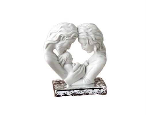 SACRA FAMIGLIA H 15 CON BASE ARGENTO