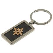 PORTACHIAVI PIASTRA ACCIAIO CON ROSA DEI VENTI