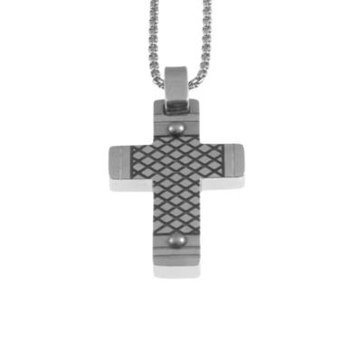 COLLANA ACCIAIO CROCE