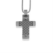 COLLANA ACCIAIO CROCE