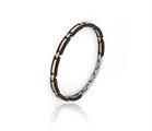 BRACCIALE ACCIAIO NERO E RAME CON ZIRCONE
