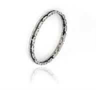 BRACCIALE ACCIAIO E CERAMICA NERO CON ZIRCONI