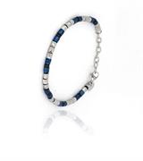 BRACCIALE ACCIAIO CON ELEMENTI BLU